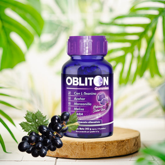 Suplemento En Frasco Obliton Gummies L-teanina Sabor Uva X 242g