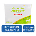 Irbesartán/amlodipino 150 Mg/5 Mg 28 Comprimidos Avivia