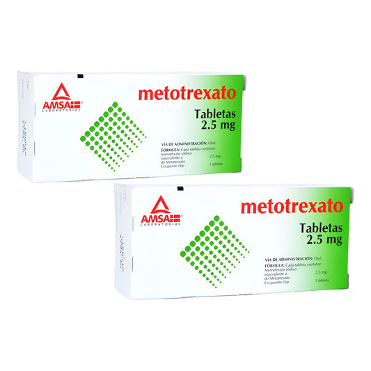 Metotrexato 2.5 Mg 2 Cajas Con 50 Tabletas C/u Amsa