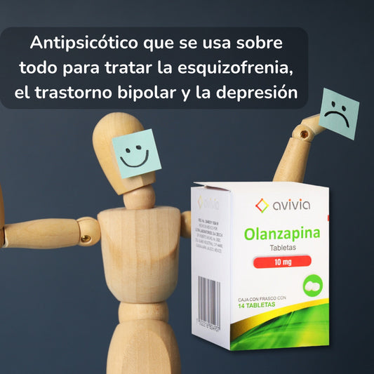 Olanzapina 10 Mg 2 Frascos Con 14 Tabletas Cada Uno.