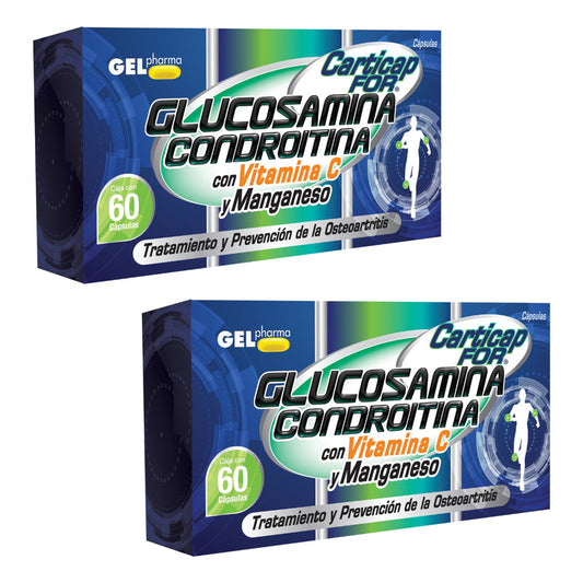 Carticap For Glucosamina Condroitina 2 Cjs 60 Caps Gelpharma