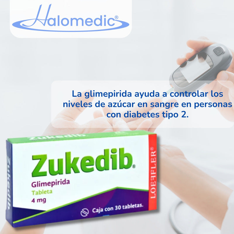Zukedib Glimepirida 4 Mg 2 Cajas Con 30 Tabletas C/u