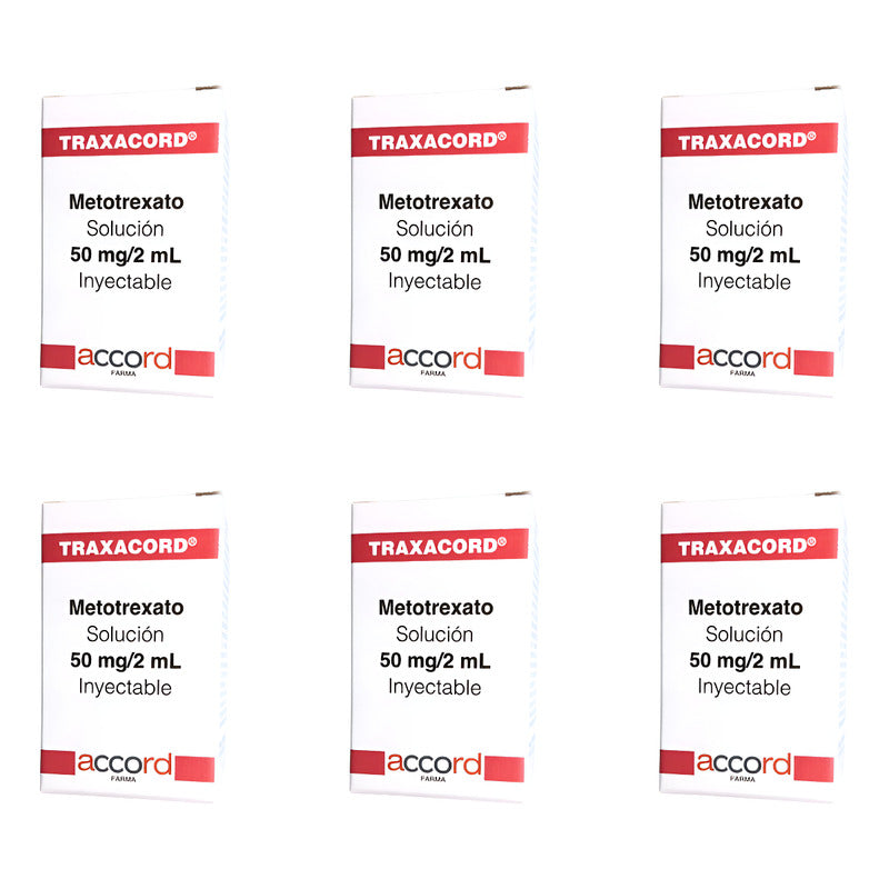 Traxacord Metotrexato 50 Mg / 2 Ml Inyectable 6 Cajas Accord