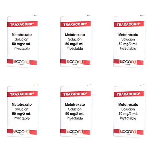 Traxacord Metotrexato 50 Mg / 2 Ml Inyectable 6 Cajas Accord