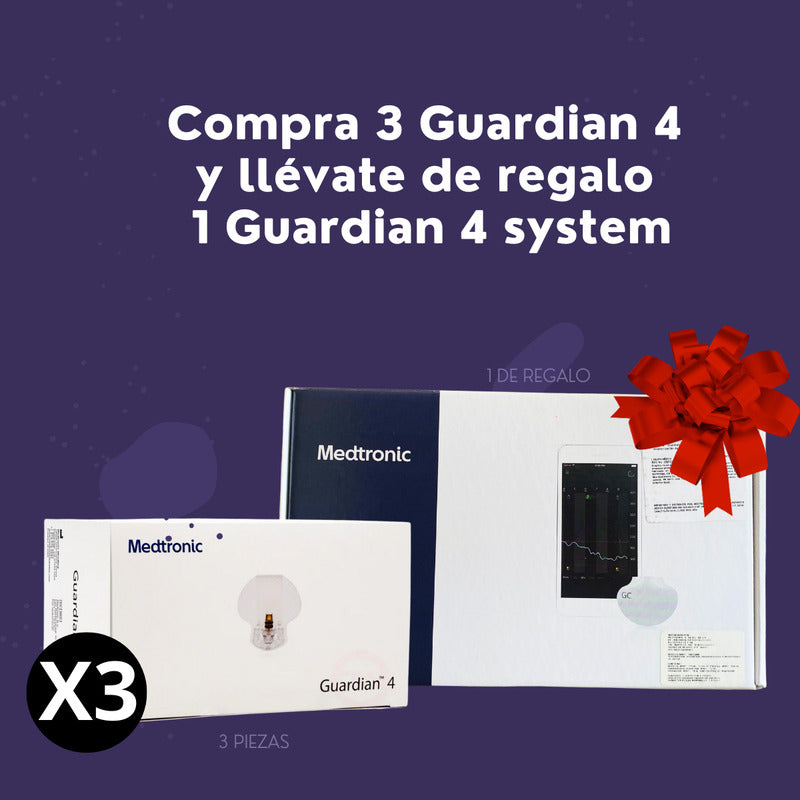 Kit Guardian 4 Transmisor Y 3 Cajas De Sensores Medtronic Blanco
