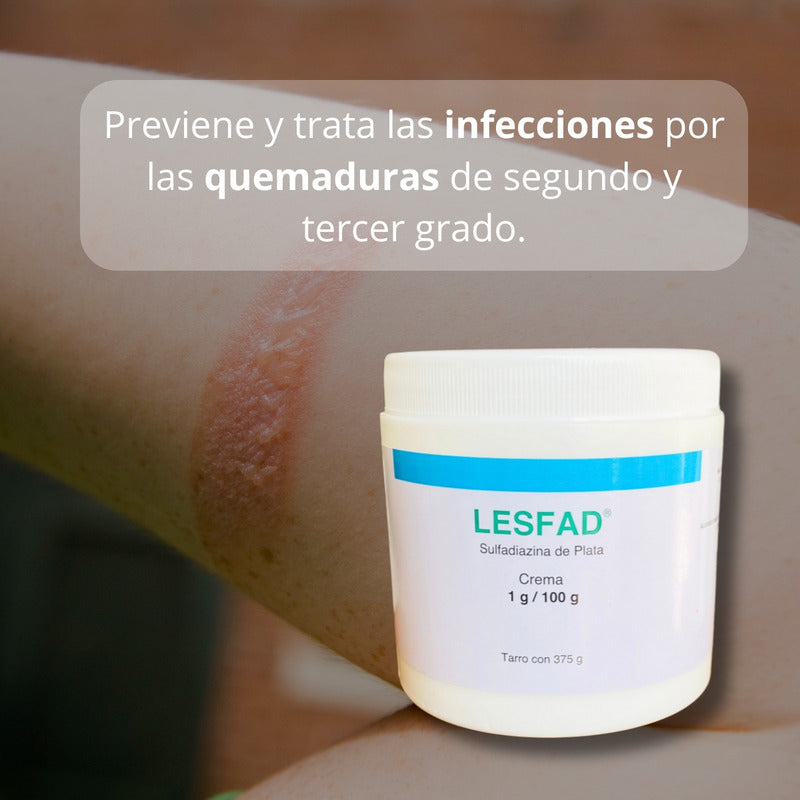 Lesfad Crema Sulfadiazina De Plata 1% 375g Fragancia Sin Fragancia