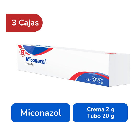 Miconazol 2 G Crema 3 Tubos De 20 G C/u Randall