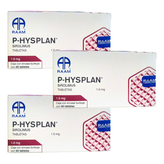 P-hysplan Sirolimus 3 Cajas Con 60 Tabletas C/u Raam