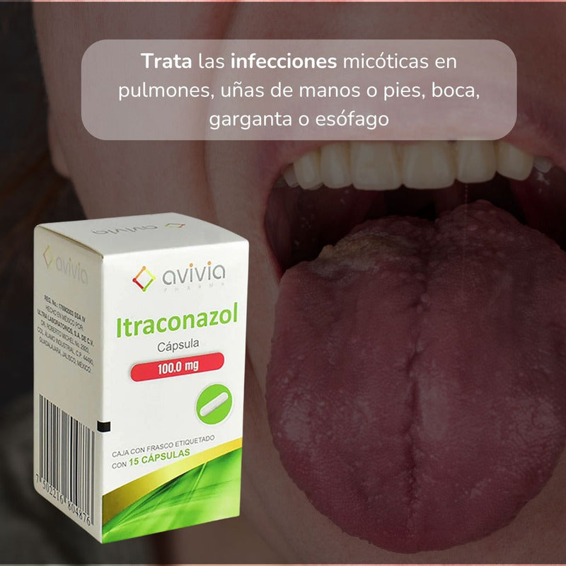 Itraconazol 100 Mg 2 Cajas 15 Cápsulas C/u Avivia Pharma