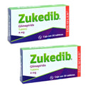 Zukedib Glimepirida 4 Mg 2 Cajas Con 30 Tabletas C/u