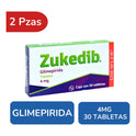 Zukedib Glimepirida 4 Mg 2 Cajas Con 30 Tabletas C/u