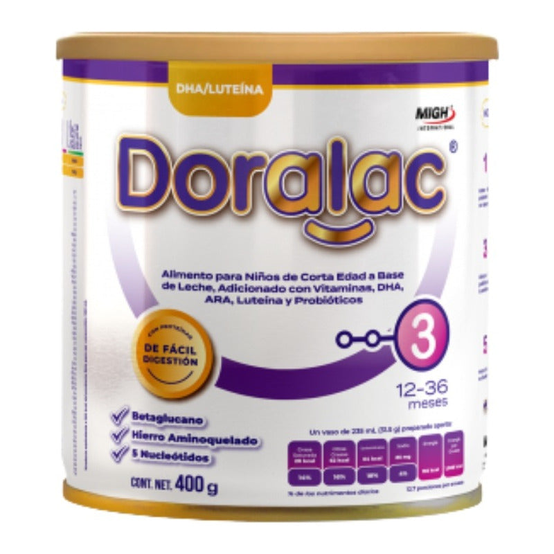 Doralac Etapa 3 Fórmula Infantil Premium 400g 12 - 36 Meses