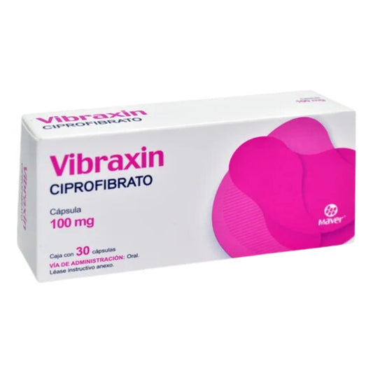 Ciprofibrato Vibraxin Maver 100 Mg Caja Con 30 Capsulas