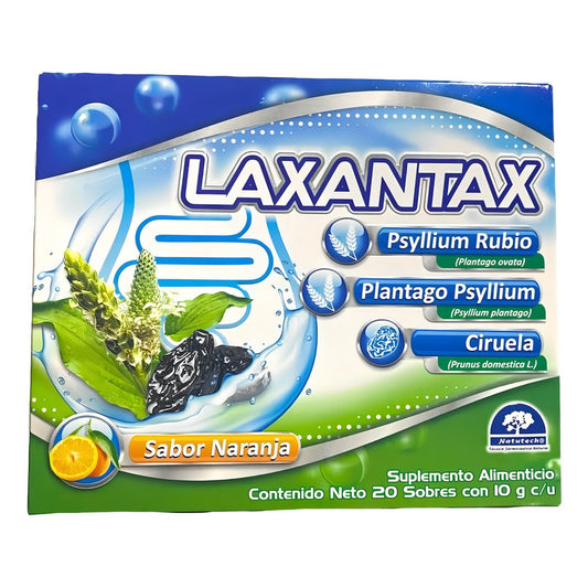 Laxantax Alivio Estreñimiento Suplemento 20 Sobres 10gr Cu Sabor Naranja