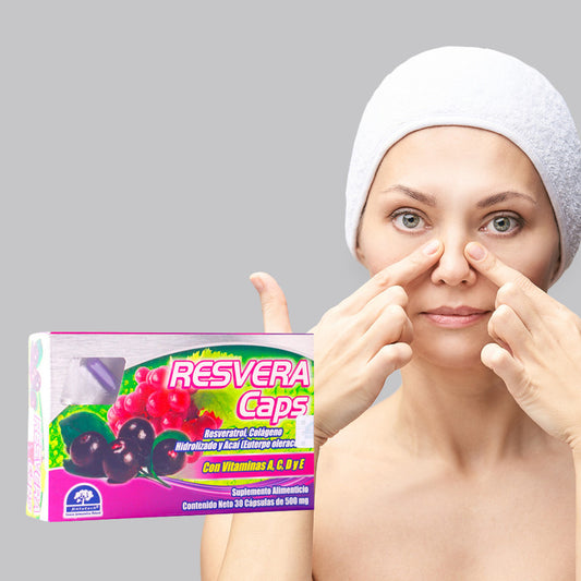 Resvera Caps Caja Con 30 Cápsulas De 500 Mg Natutech Sin Sabor