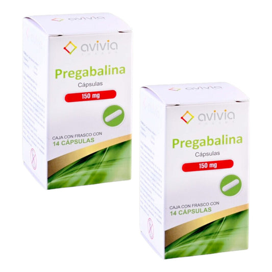 Avivia Pregabalina 150mg 2 Frasco Con 14 Capsulas C/u