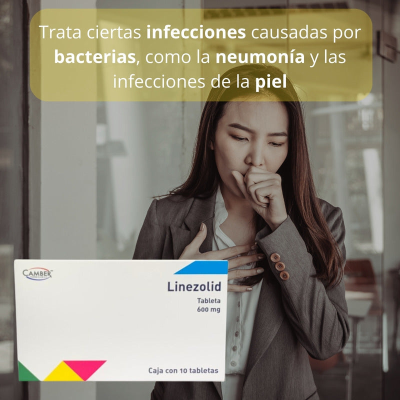 Linezolid 600 Mg 2 Cajas Con 10 Tabletas C/u
