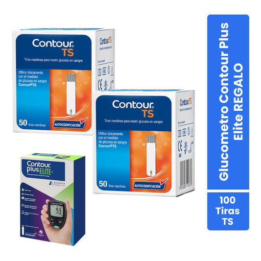 Tiras Contour Ts Para Glucómetro - Paquete 100 Unidades