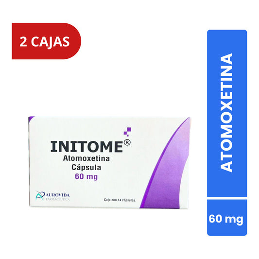 Initome Atomoxetina 60 Mg 2 Cajas 14 Cápsulas C/u Aurovida