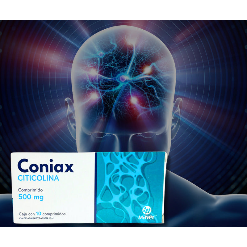 Coniax Citicolina 500 Mg 4 Cajas 10 Comprimidos Maver
