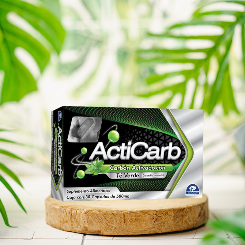Acticarb Caja Con 30 Cápsulas De 500 Mg Natutech Sin Sabor
