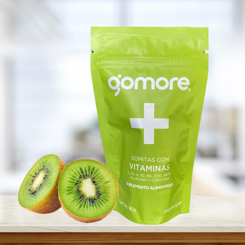 Gomore Gomitas Vitaminas C, D3, A, B2, B6, Zinc 3 Bolsas 90g Kiwi