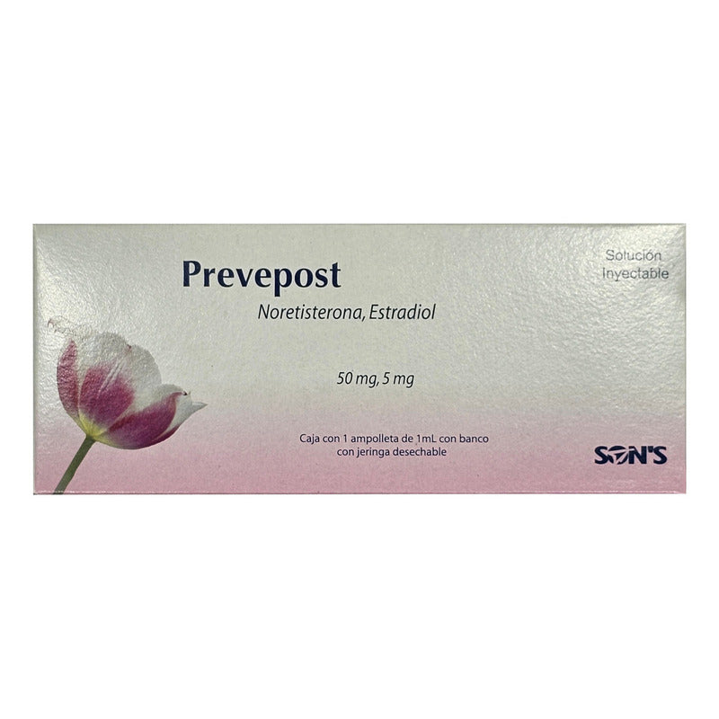 Prevepost Noretisterona Estradiol50 Mg/5 Mg Caja 1 Ampolleta