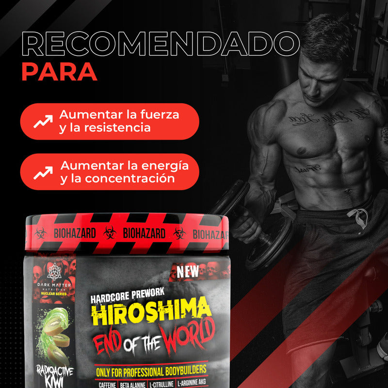 Preentrenador Pre Entreno Hiroshima Potencia Extrema 30 Serv Sabor Kiwi 315g