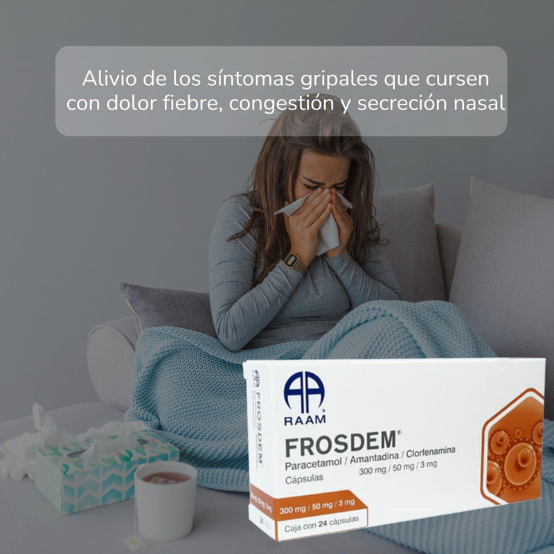 Frosdem Paracetamol Amantadina Clorfenamina 2cjs 24 Cápsulas