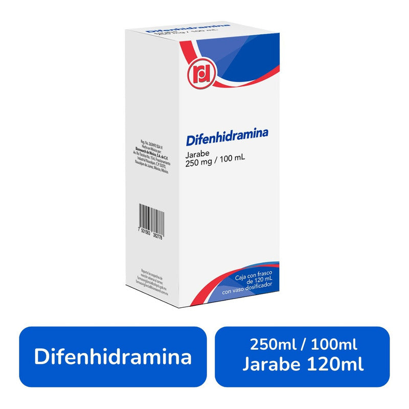 Difenhidramina 250 Mg Solución 120 Ml Randall