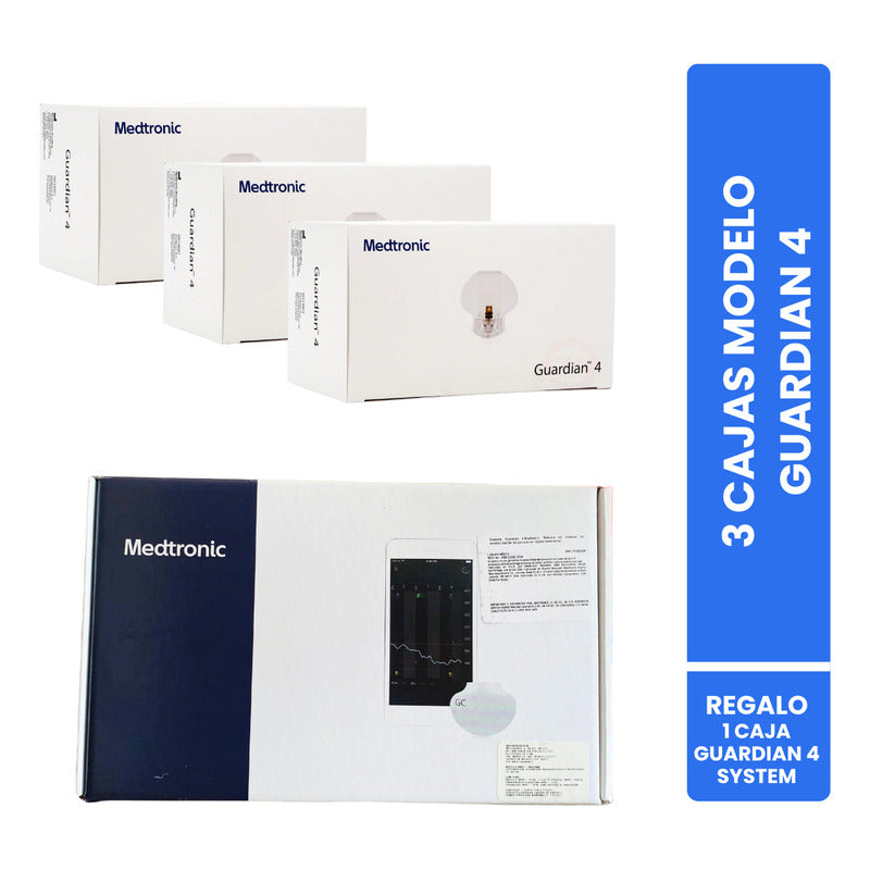 Kit Guardian 4 Transmisor Y 3 Cajas De Sensores Medtronic Blanco