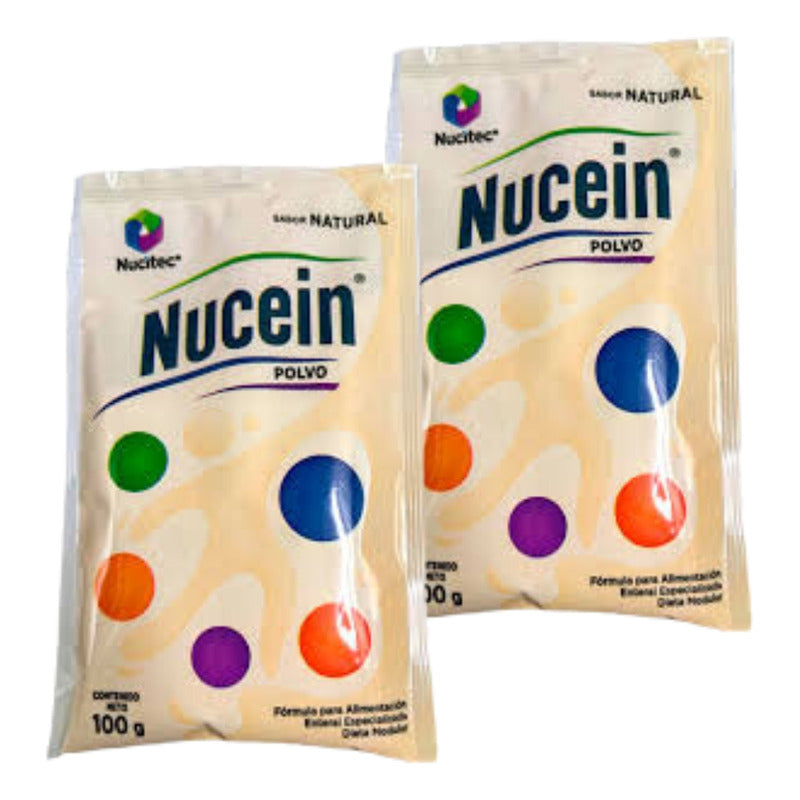 Pack Nucein Polvo Caseinato De Calcio 2 Sobres Con 100 G C/u Sin Sabor
