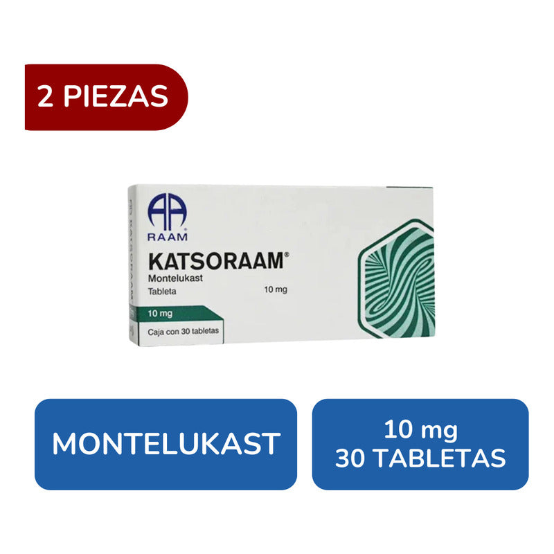 Katsoraam Montelukast 10 Mg 2 Cajas Con 30 Tabletas C/u Raam
