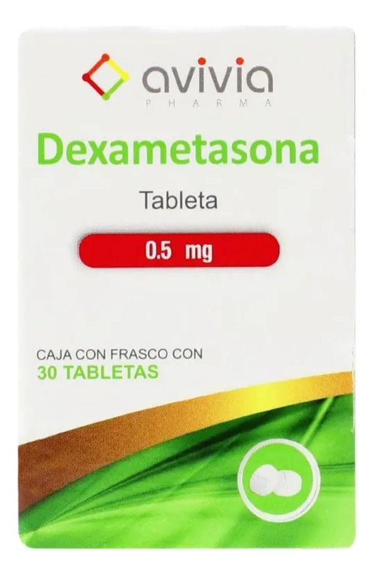 Avivia Dexametasona 0.5 mg Frasco con 30 Tabletas