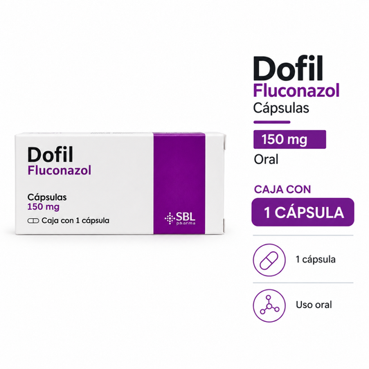 Dofil Fluconazol 150 mg caja con 1 cápsula