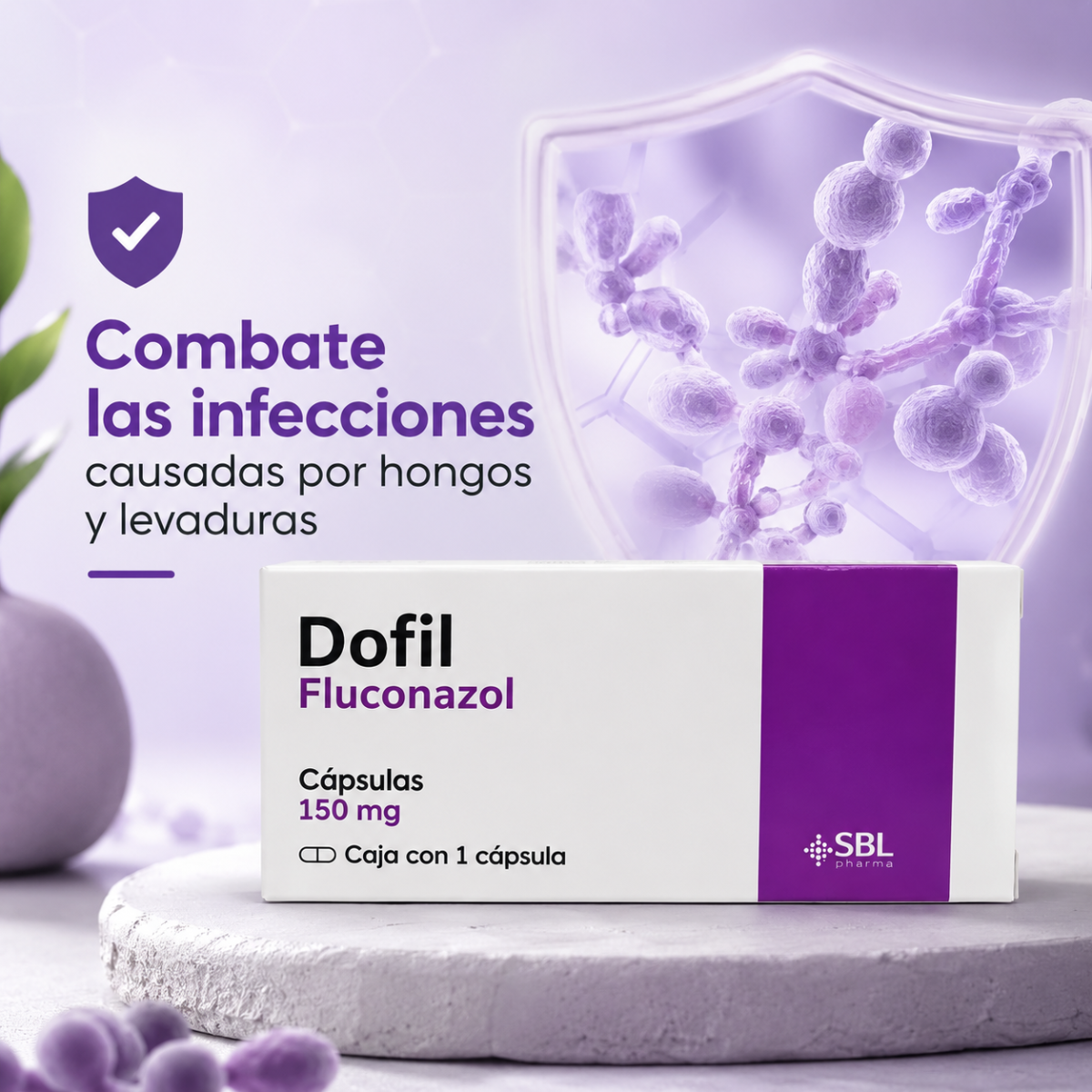 Dofil Fluconazol 150 mg caja con 1 cápsula