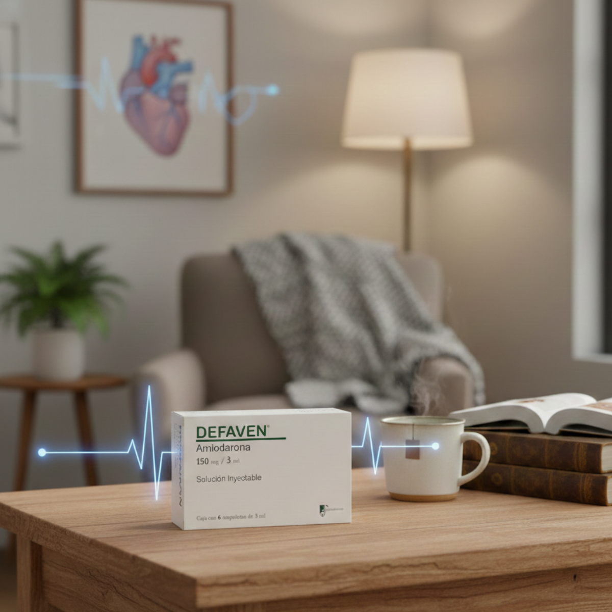 Defaven Amiodarona 150mg/3ml 6 Amp. Inyectables Farmadextrum