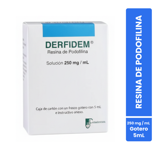 Derfidem Resina De Podofilina 250mg Frasco 5 Ml Farmadextrum
