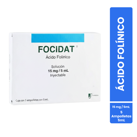 Focidat Ácido Folínico 15mg / 5ml 5 Ampolletas Farmadextrum