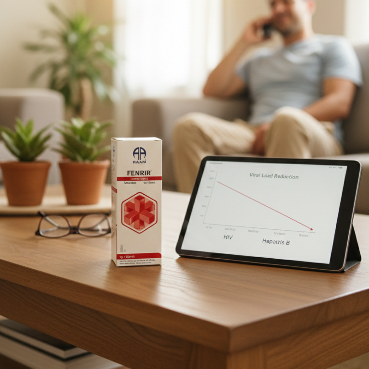 Fenrir Lamivudina 1 g / 100 mL, Jarabe Frasco de 240 mL y vaso dosificador Raam