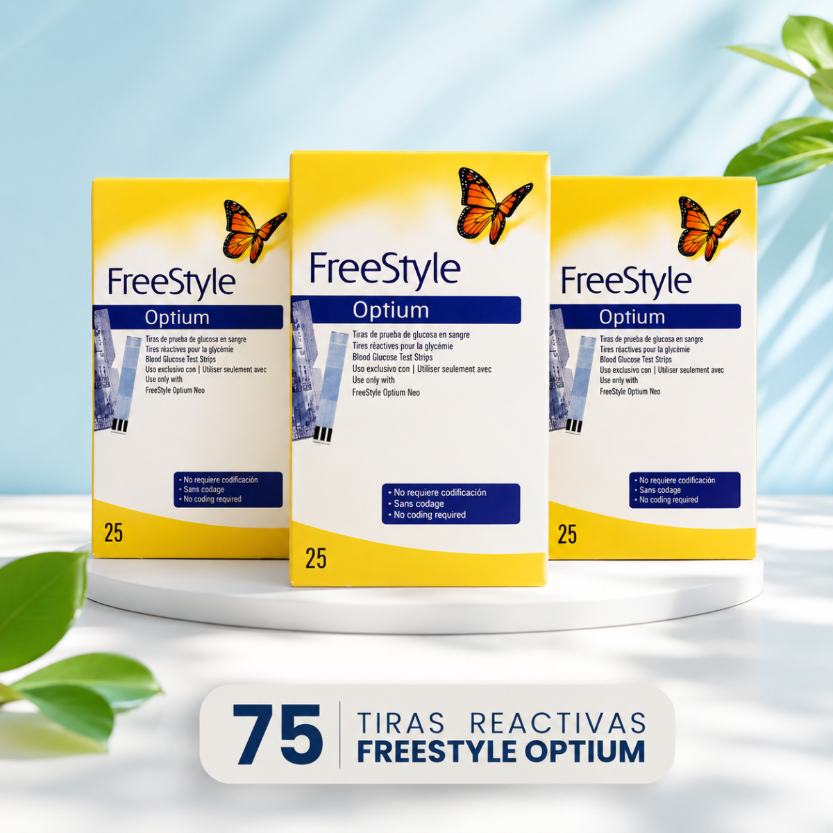 Abbott FreeStyle Paquete de 75 Tiras Reactivas