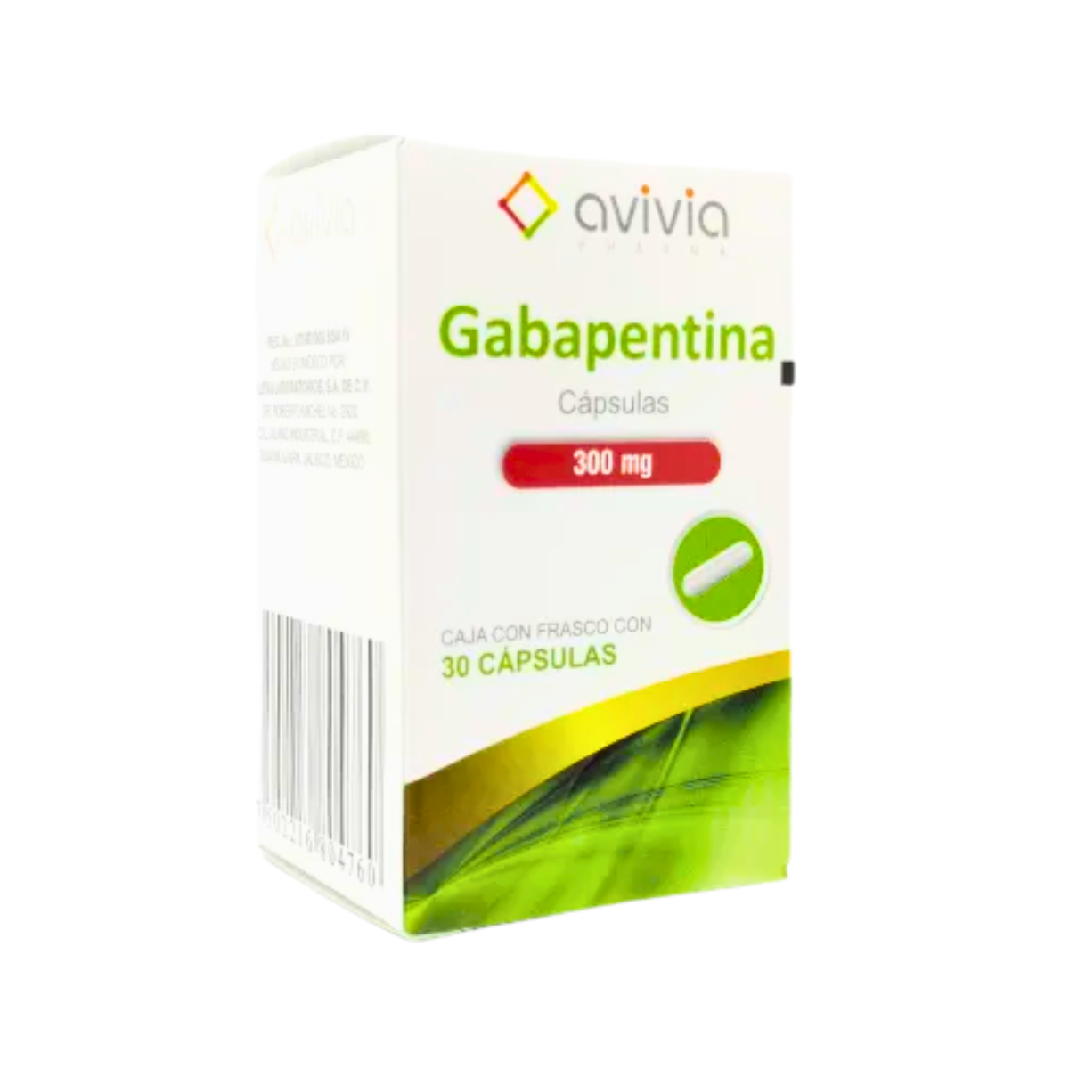 Avivia Gabapentina 300 mg Caja con 30 Cápsulas