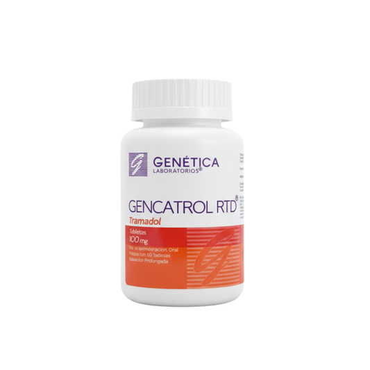 Gencatrol RTD Tramadol 100 mg Frasco con 60 Cápsulas Génetica