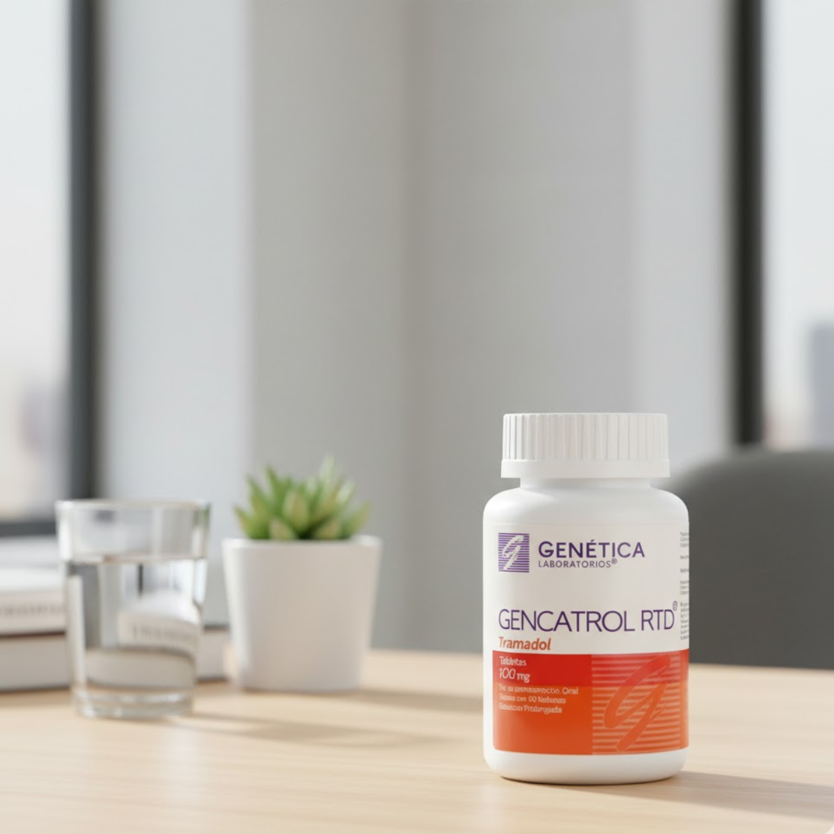 Gencatrol RTD Tramadol 100 mg Frasco con 60 Cápsulas Génetica