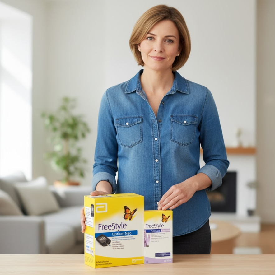 Glucómetro Abbott Optium Neo Cetonas Con 10 Tiras Negro