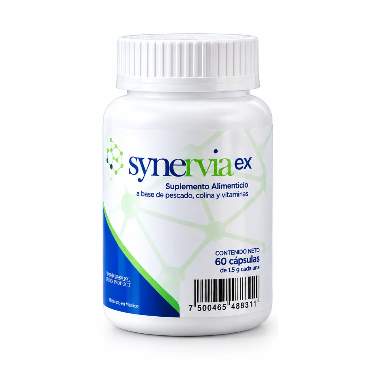 Synervia EX Suplemento alimenticio con Colina 300 mg, Omega 3 y vitaminas 60 cápsulas