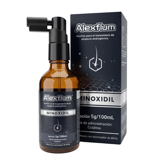 Alexflum Minoxidil 5% Crecimiento Capilar 60ml Solución Raam