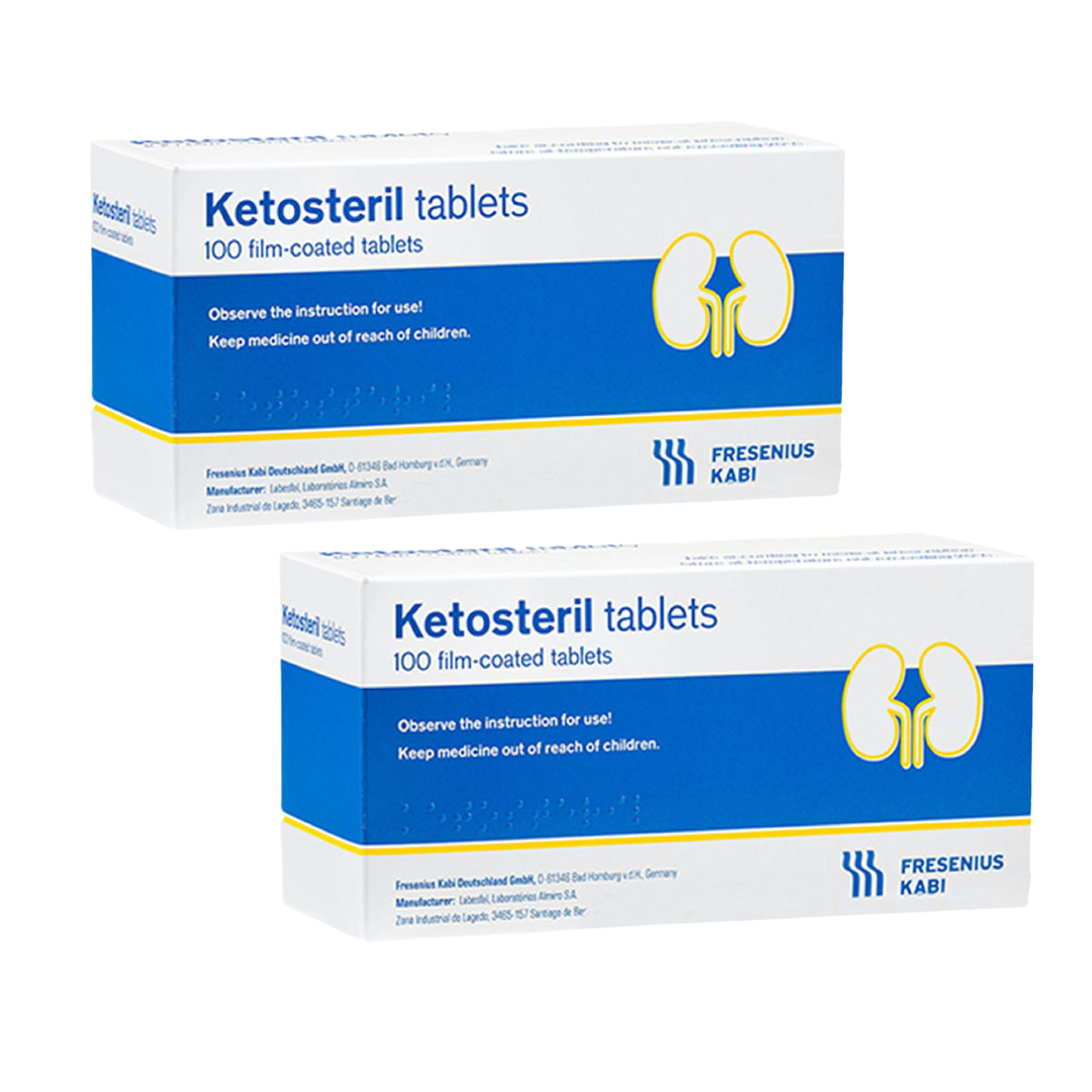 Ketosteril 630mg 2cajas 100tabletas C/u Fresenius Kabi Sin Sabor