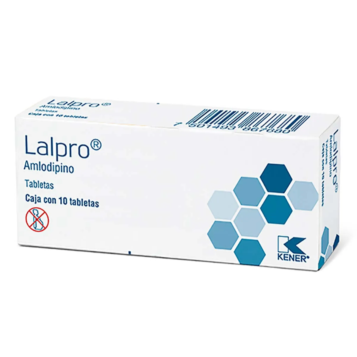 Kener Lalpro Amlodipino 5 mg Caja con 30 Tabletas