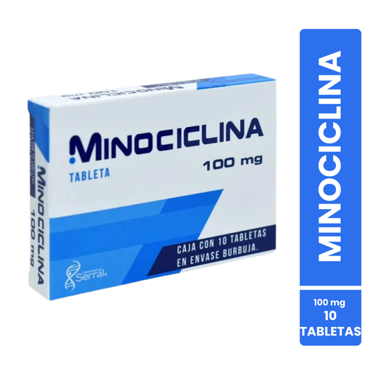 Minociclina 100 Mg Caja Con 10 Tabletas Serral